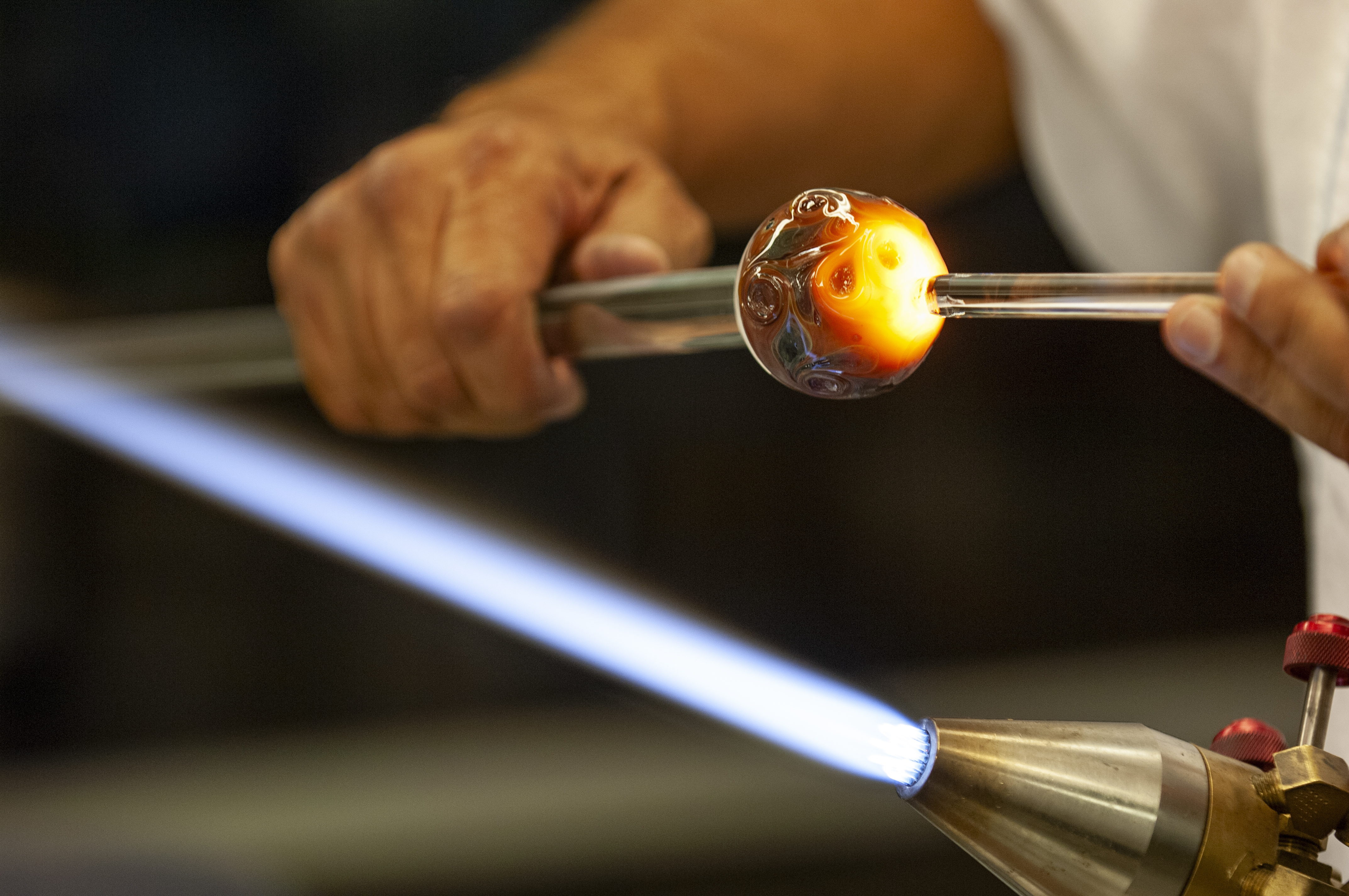 Flamework borosilicate glass marbles